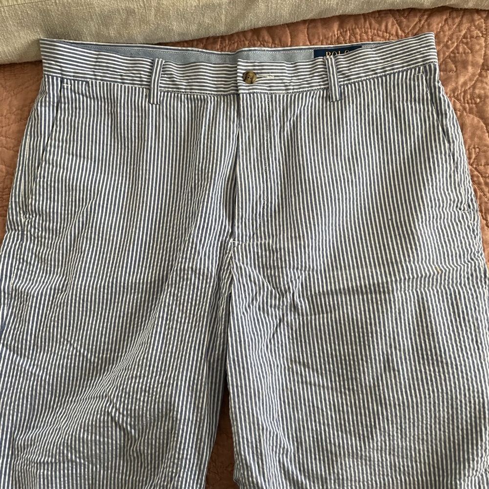 Polo Ralph Lauren blue striped shorts. Mens Size 32